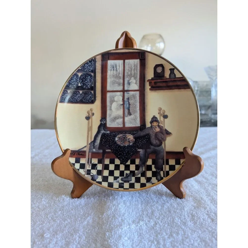 Franklin Mint Kitchen Visitors Carol Endres Collector Plate Folk Art